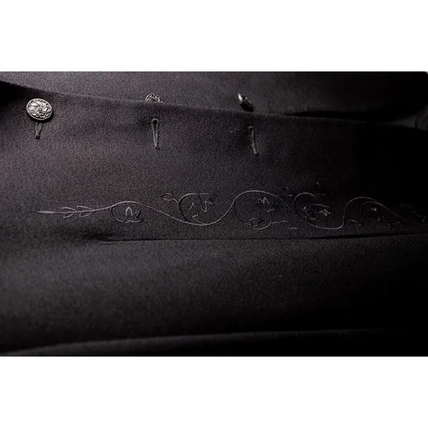 Jessica‎ Tierney 100% Wool Blazer 14 Black Embroidered Mandarin Collar Vintage - Image 4