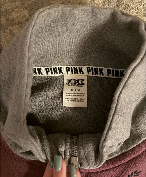 PINK Victoria's Secret Quarter-Zip Sweatshirt - Image 3