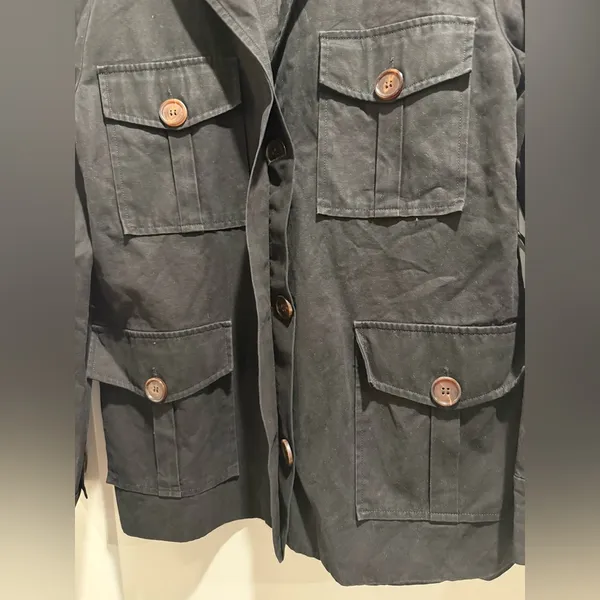 Misha‎ Nonoo Black Belted Jacket 100% Cotton Size Small - Image 4