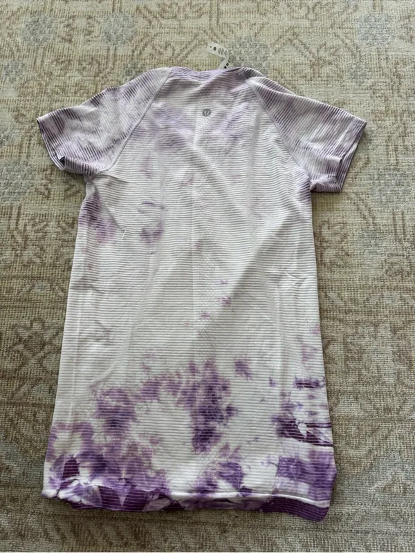 Lululemon Swiftly Tech Short Sleeve Shirt 2.0 in Shibori Stripe Wisteria Purple - Image 4