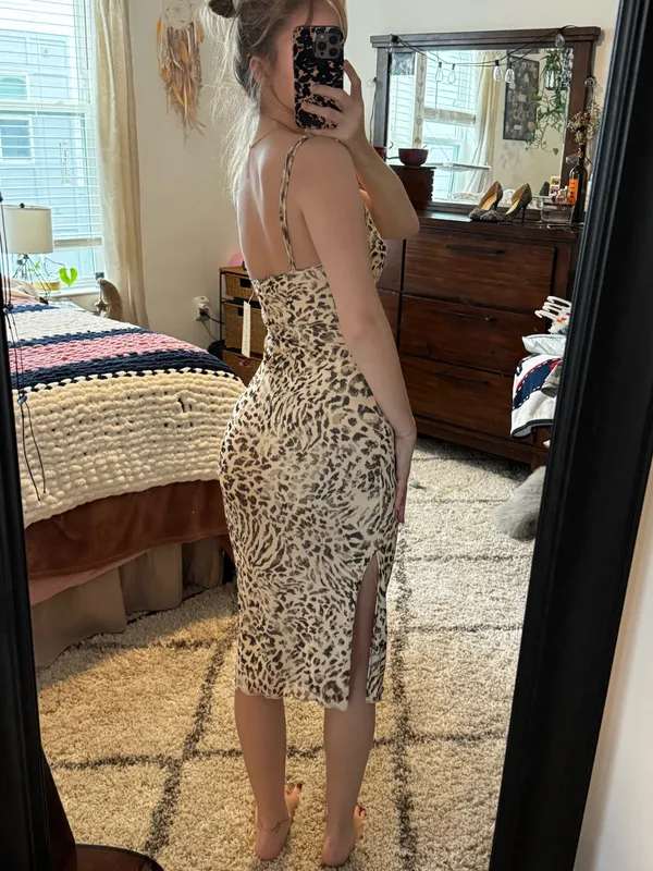 Animal Print Midi Dress - Image 2
