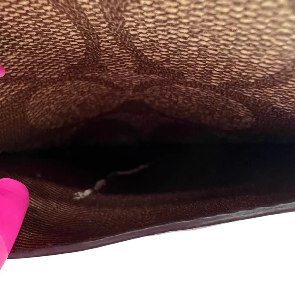 Coach‎ Signature Monogram Brown Zip Pouch Morgan Canvas Wristlet Retro F65060 - Image 4