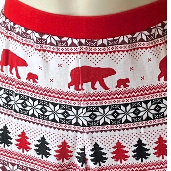 NWOT ~ WONDERSHOP 2 Pc. Bears Trees Snow Lounge Sleepwear Pajamas ~ Women's XL - Image 4