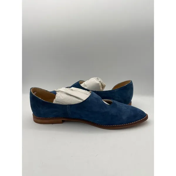 Women’s Anthropologie Size EU 39 Blue Suede Flats - Image 5