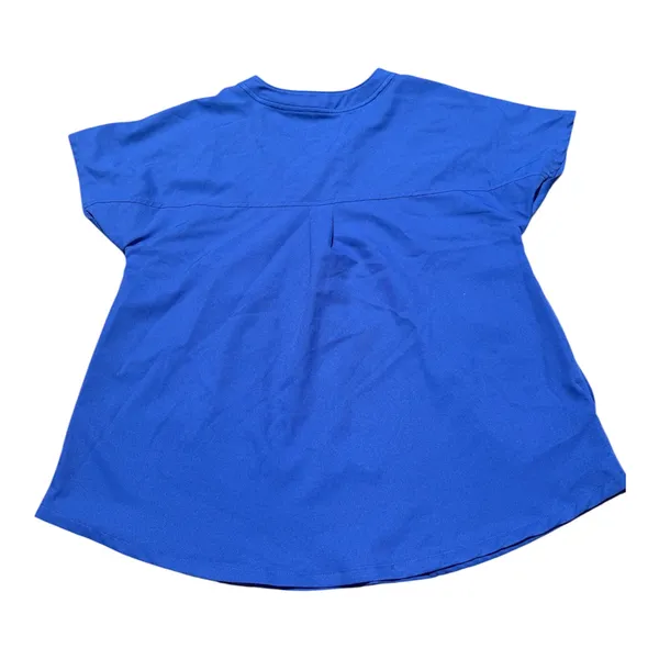 Climate right By Cuddl Duds Scrub Top- Metro blue - Image 4