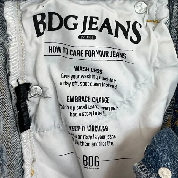 BDG Urban Outfitters Light Wash High Rise Straight Leg Jeans 27W Blue‎ Denim - Image 11