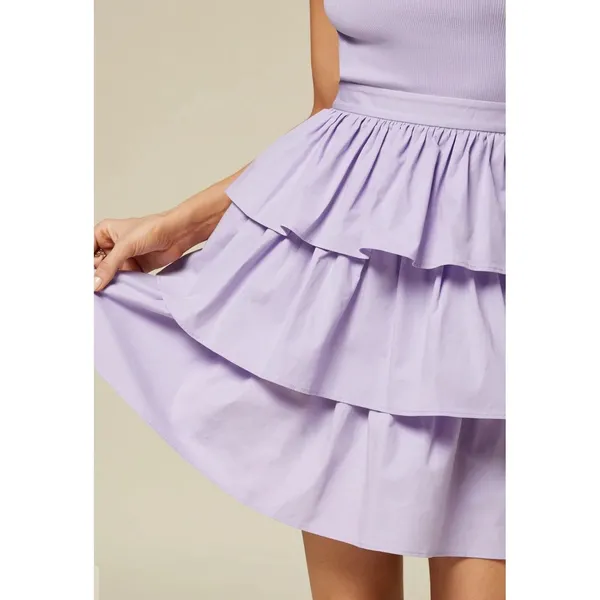 Rachel parcell‎ Ruffle Sleeve Tiered Dress Purple Sleeveless Mini Summer Party 8 - Image 6