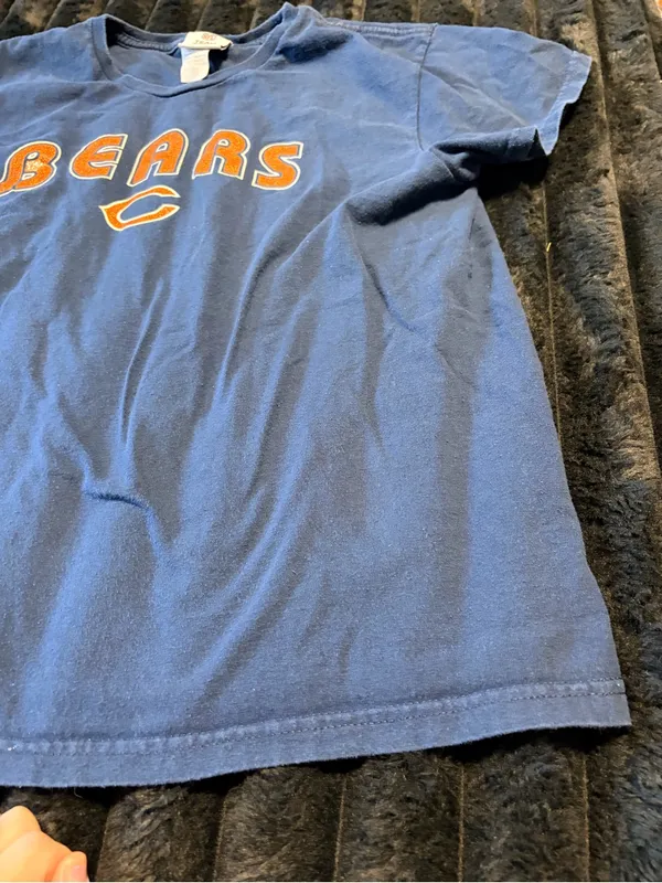 NFL Chicago Bears Blue Short Sleeve Tee with Orange Logo - Image 5