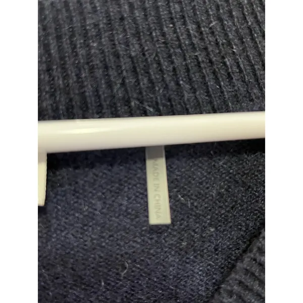 White‎ + Warren 100% Cashmere Navy V Neck Pullover Sweater Women's XS Classic - Image 8
