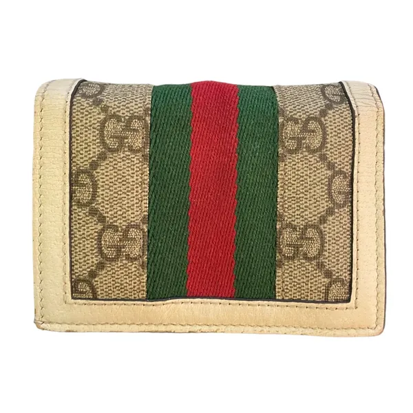 Gucci Bee Cream Queen Margaret GG Leather Folding Wallet - Image 3