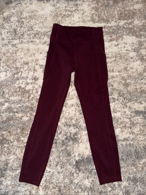 lululemon athletica women’s and Deep Burgundy Leggings - Image 5