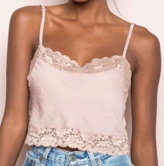 Brandy Melville Pink Silk Top - Image 2