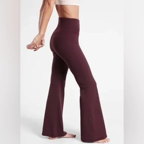 Athleta Elation Ultra High Rise Leggings Spiced Cabernet Flared Pants - Image 2