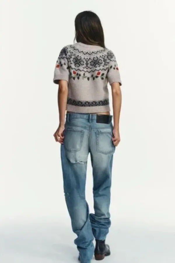 ZARA Short Sleeve Sweater Top - Image 3
