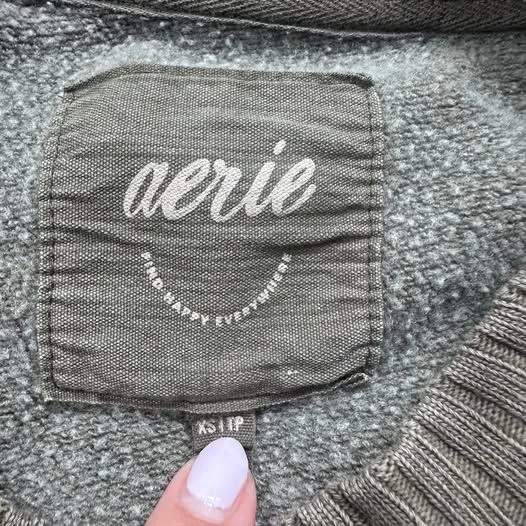 Aerie crewneck sweatshirt green - Image 3
