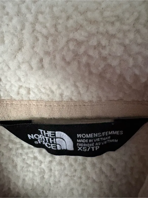 The North Face Women's Cream Sherpa fleece Pullover Hoodie women size XS - Image 5