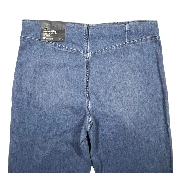 American Eagle Outfitters Women's Wide Leg Jeans - Medium Blue - Image 6