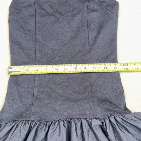 GLG Good Luck Gem Mini Dress Womens XS Black Halter Drop Waist Bubble Hem - Image 9