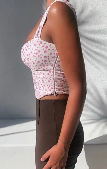 Tiger Mist Pink Floral Top - Image 4