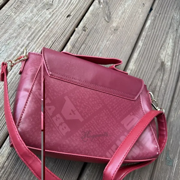 SHEIN Harry Potter Hogwarts Burgundy Crossbody Bag Faux Leather Wizard Purse - Image 9