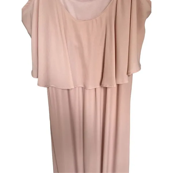 Show Me Your Mumu Caitlin Ruffle Maxi Dress/ Bridesmaid Blush Size L - Image 3
