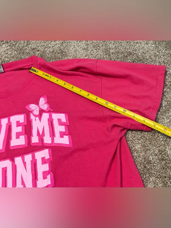 (Gildan) Pink Leave Me Alone Butterfly Tee: Size XL - Image 7