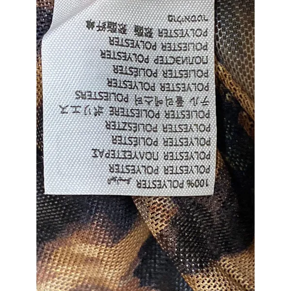 Edikted Women's Leopard Print Mesh Sheer Long Sleeve Bolero Shrug Bra Top Size M - Image 6