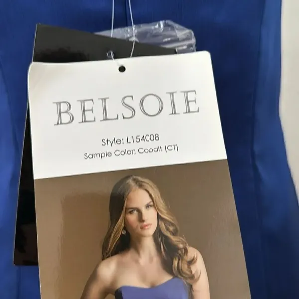 BELSOIE Formal midi dress NWT Blue Size 14 - Image 8