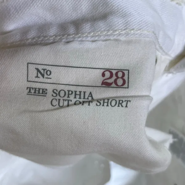 Ralph Lauren Polo Women's Sophia Eyelet Trimmed White Denim Short SIze 28 - Image 7
