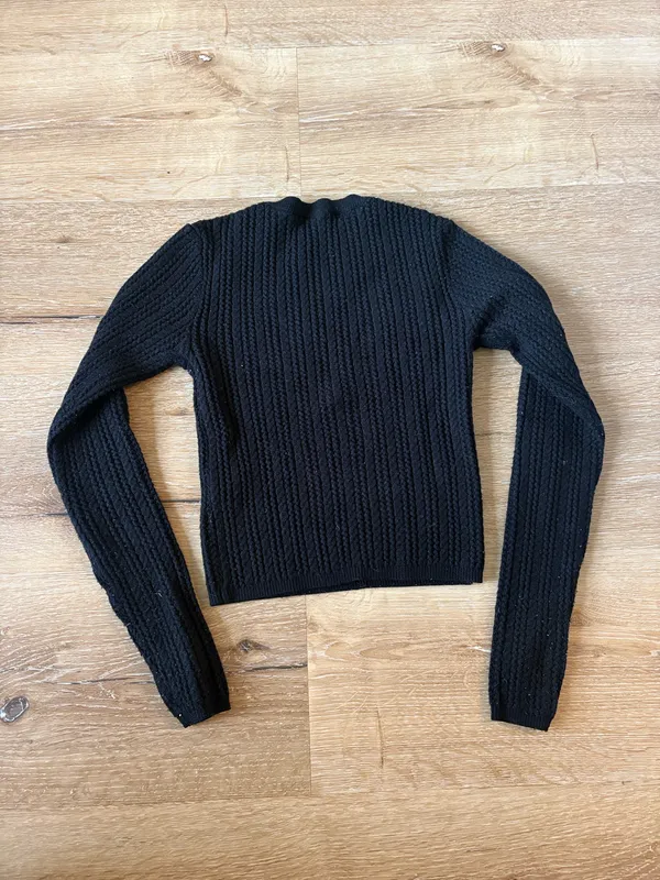 Pull & Bear Black Crewneck Knit Sweater - Image 5