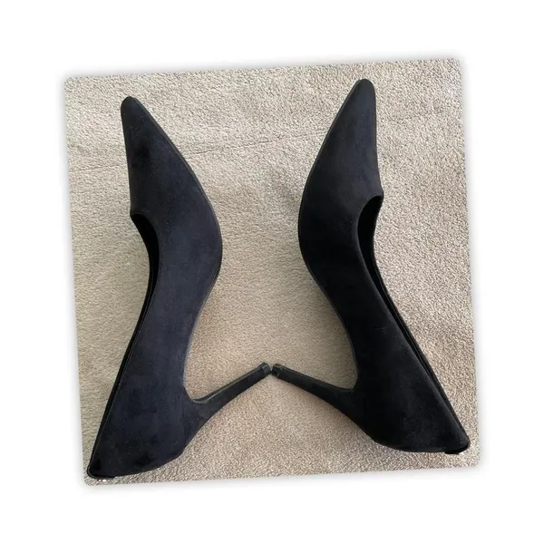 Laicigo Black suede pointed toe‎ kitten heels #heels #suede, size: 8 - Image 2