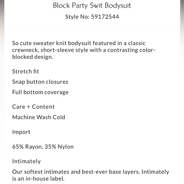 Free People Block Party Swit Bodysuit Beige Tan Colorblock Small - Image 4