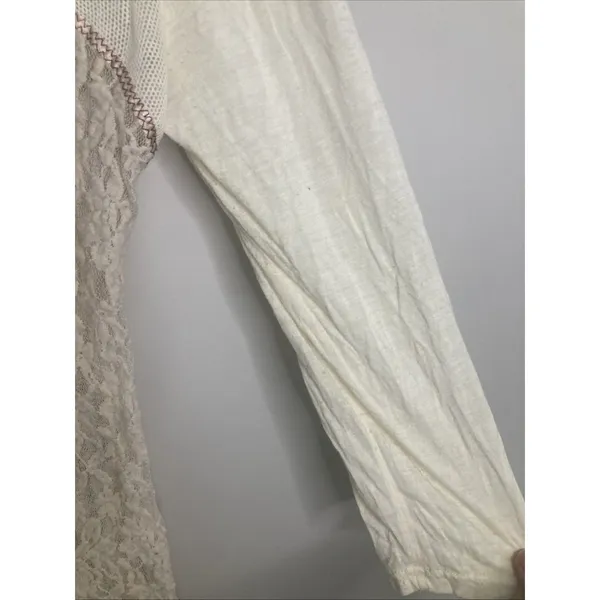 Gimmicks by BKE Y2K Buckle Womens Top Sheer Lace Front Back Beaded Embroider Size L - Image 7
