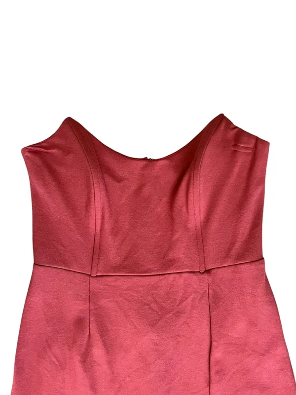Superdown Revolve Women’s Zarah Strapless High Slit Dusty Rose Midi Dress Sz S - Image 3