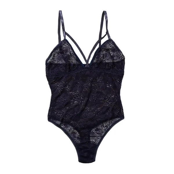 NWT Hanky Panky Tropical Storm Thong-back Bodysuit Summer Rain Purple Blue M - Image 3
