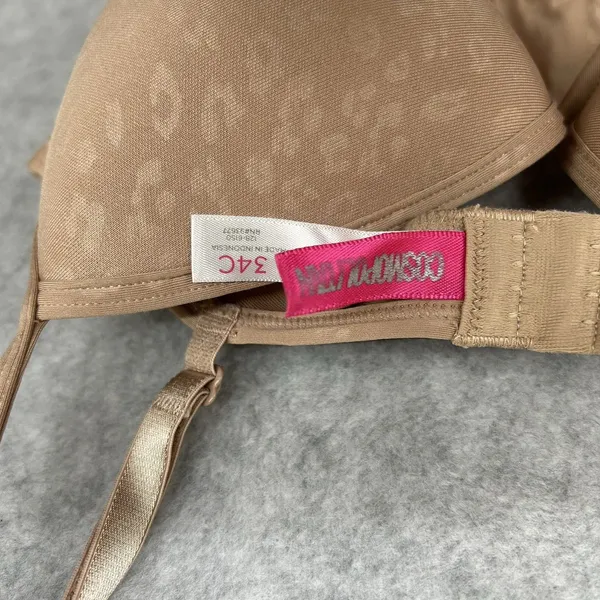 COSMOPOLITAN Bra Women's 34C Leopard Beige Light Weight Underwire Bra - Image 4