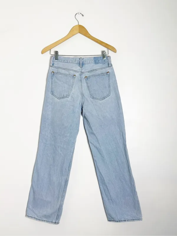 Abercrombie & Fitch Curve Love Slouchy Jeans 24 Short Distressed Wide Leg - Image 2