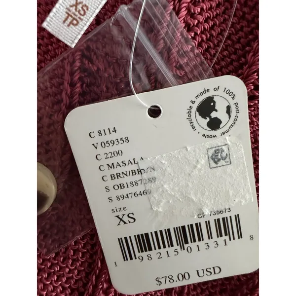 Free‎ People "The Vest Of Us" Marsala Women's Size X-Small - Image 14