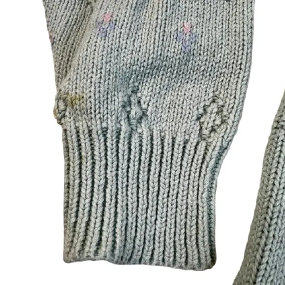 Vintage Mint Green Floral SweaterSweater - Image 7