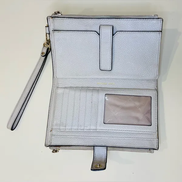 Michael‎ Kors Adele Double Zip Gold Tone Wristlet Wallet - Image 7