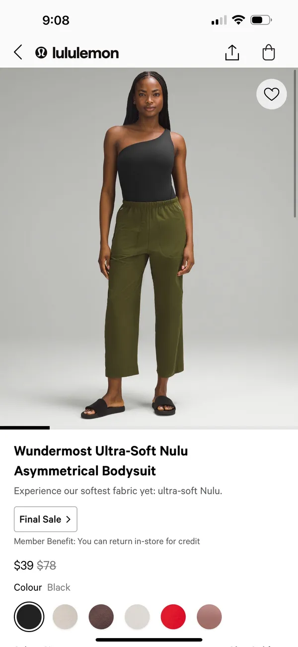 Lululemon Wundermost Asymmetrical Bodysuit - Image 5