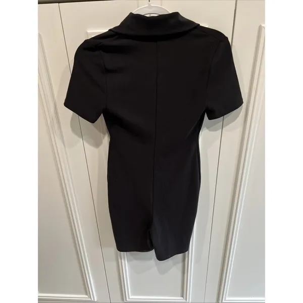 Oak +‎ Fort Black Fitted Polo Romper Short Sleeve Preppy Sporty Athleisure - Image 3