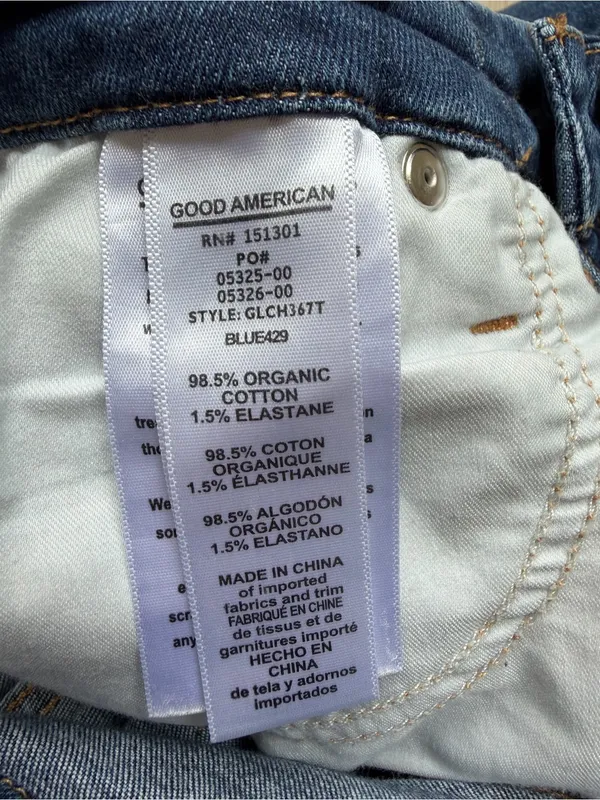 Good American Good Legs Chewed Hem Skinny Jeans Size 4/27 Style GLCH367T - Image 13