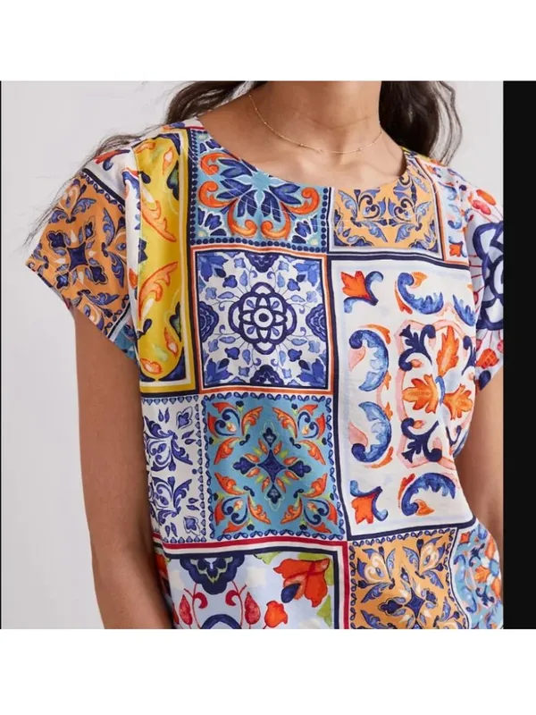 Anthropologie Maeve Paisley Printed Blouse - Image 3