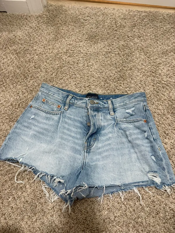 Lucky Brand pleated jean shorts - Image 2