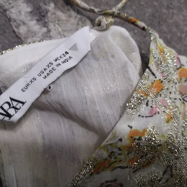 Zara gold foiled Cami Top - Image 4