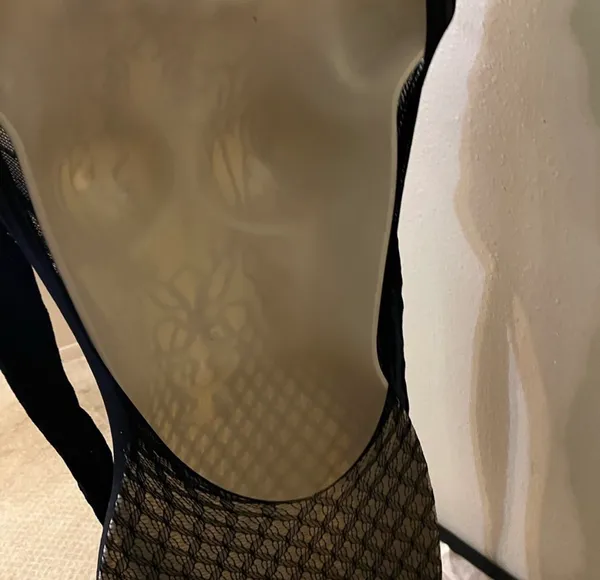 Sexy backless mesh tight long sleeve short skirt lingerie - Image 2