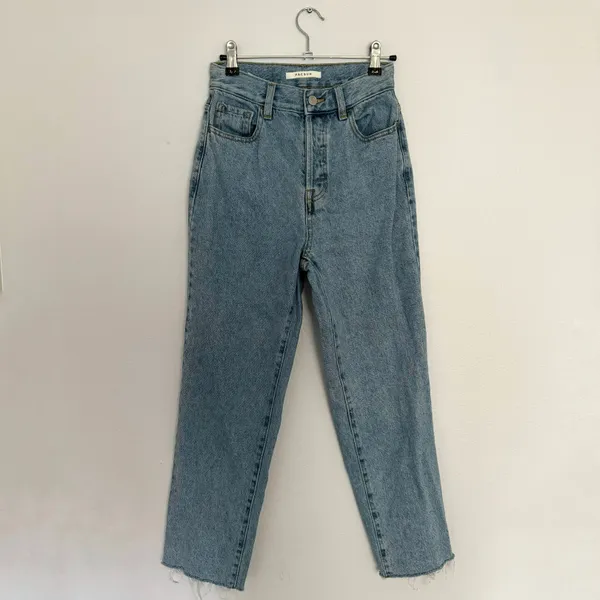 PacSun Medium Blue High Waisted Straight Leg Jeans - Image 5