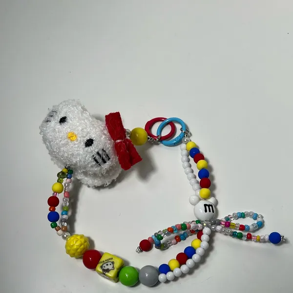 Sanrio Hello Kitty Colorful Beaded Bag Charm Bag Chain Accessory - Image 5