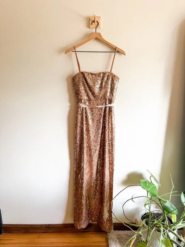BCBGMAXAZRIA Lela Sequins Maxi Dress Size 2 - Image 3